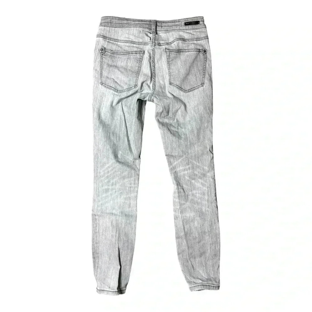 Anthro Pilcro Medium Gray High Rise Skinny Denim Jeans Women's sz 27 - Picture 5 of 7
